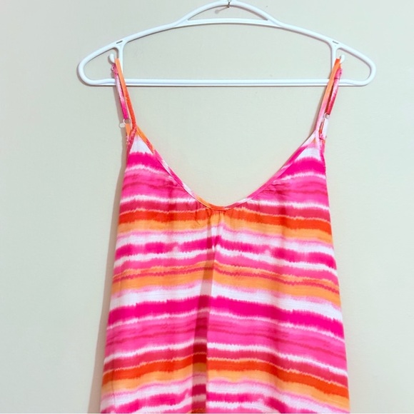 Joe Fresh Pink & Orange Tie Dye Striped Drop Waist Sheath Dress – Size 1X GUC - Picture 2 of 11